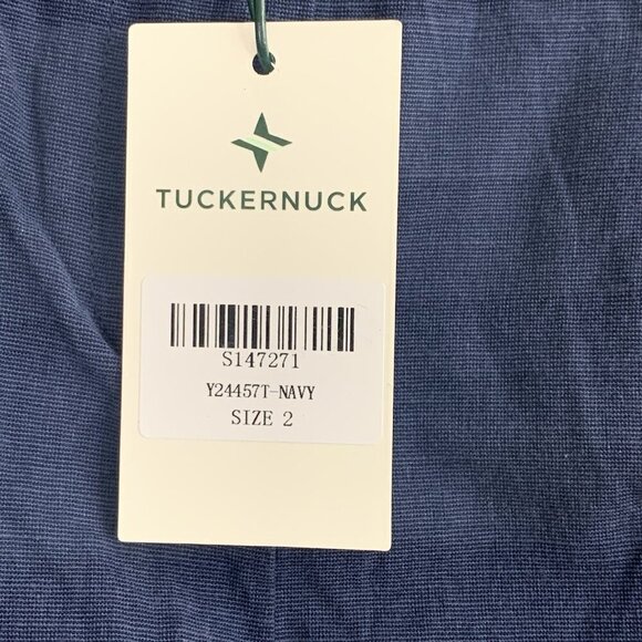 Tuckernuck Pants Womens Size 2 Navy Trouser Casual Cotton Linen Blend 28x27” - Picture 7 of 14